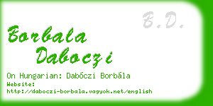 borbala daboczi business card