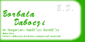 borbala daboczi business card